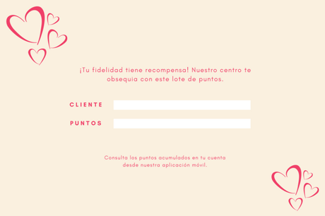Tarjeta de fidelizacion puntos Tarjeta de fidelizacion puntos
