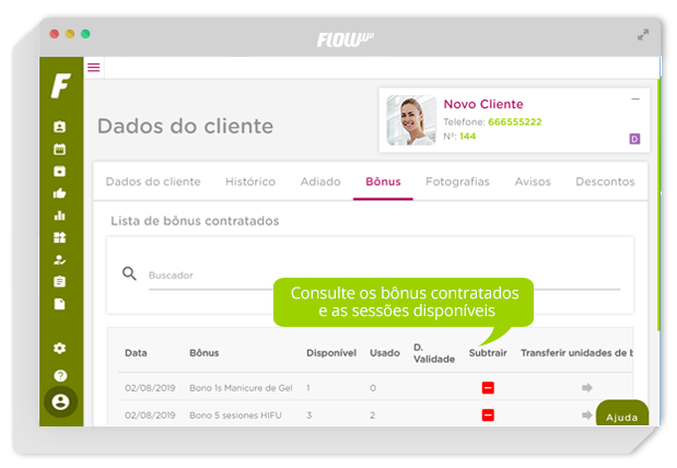 Gestão de Bônus e Pacotes