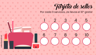 Tarjetas punch de sellos_pack de marketing FLOWww_belleza