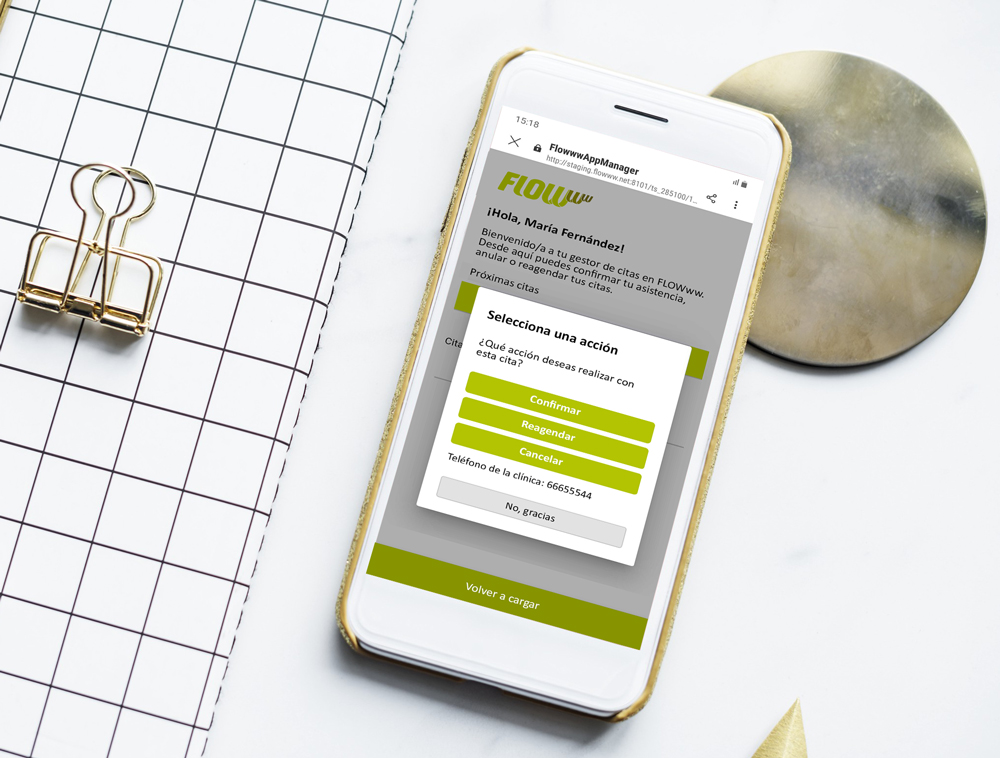 Novedades | Cómo reagendar citas por SMS con FLOWww